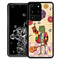 DJSOK Compatible with Samsung Galaxy S20 Ultra Case,Disco Frog Guitar for Girl Men Drop Protection Pattern with Soft TPU Bumper Case for Samsung Galaxy S20 Ultra