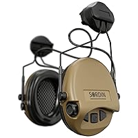 Supreme MIL AUX Active Ear Defenders - ARC Rail Adapter for Helmets - Leather Band & Foam Kits
