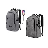 Mancro Laptop Backpack 15.6 Inch & 17.3 Inch, Work Backpack for Men Women with USB Charging Port & Lock