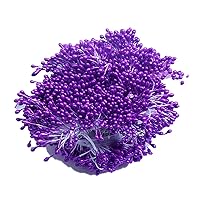 500 Pcs Artificial Flower Stamen 3mm Small Round Tip Double Heads Pearl Flower Stamen Mini Floral Stamen Pistil for Handmade Flower Making, Cake Decoration, DIY Craft, Headwear Accessories