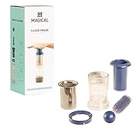 Magical Butter Filter Press Strainer Kit For Infusions - Mess-Free System Fits Any Mason Jars Includes Cleaning Brush, Filter Mesh, Plunger - For Butter, Oil, Tea, Coffee, Tincture