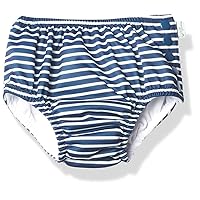 i Play Boys Reusable Absorbent Baby Swim Diapers Navy Stripe 18 Months