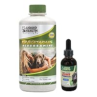 K9 Vegetarian Liquid Glucosamine 32 oz & Small Dog Joint Formula 2 oz Drops - Chondroitin, MSM, Omega 3, Hyaluronic Acid, Puppies Canine Joint Health, Dog Vitamins Hip Joint Juice Oil