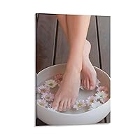 Posters Spa Poster Foot Massage Relaxation Wall Art Beauty Salon Poster (4) Canvas Art Posters Painting Pictures Wall Art Prints Wall Decor for Bedroom Home Office Decor Party Gifts 16x24inch(40x60c