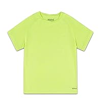 DEESPACE Youth Tagless Quick Dry Athletic Running Workout Crewneck T-Shirt for Boys or Girls 3-12Years