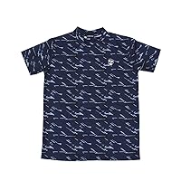 CASUALINASE [GIORNO SEVEN] High Neck T-Shirt, Mock Neck Shirt, Men's, Golf Wear, Short Sleeve, Top, Moisture Wicking, Drying, Allover Pattern, Polo Shirt, Sports, Spring and Summer