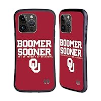 Head Case Designs Officially Licensed University of Oklahoma OU Boomer Sooner Hybrid Case Compatible with Apple iPhone 15 Pro Max