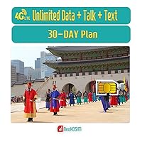 Korea SIM Card for 30 Days 4G LTE Unlimited Data, Calls, Texts