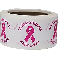 Mammograms Save Lives Medical Healthcare Diagnostic Labels 2 Inch 500 Total Stickers