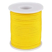 Braided Nylon Twine Cord Thread String for Necklace Bracelet Jewelry Making Crafting Accessories (2mm-98feet, Yellow)