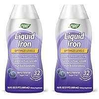 Nature's Way Liquid Iron, Provides Daily Value of Iron, Sugar Free, Berry Flavored, 16 Fl. Oz. (Pack of 2)