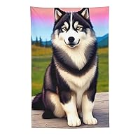 JQXEN Pet Siberian Husky, Dog (9) Tapestry、Wall Tapestry Art for Home Decorations Dorm Decor Living Room Tapestry,Decor Wall Cloth Lovely Home Bedroom Decorative HD Print Tapestry60 x90