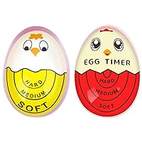 Egg Timer That Goes in Water for Boiling Eggs Soft Hard Boiled Egg Timer, Red & Yellow