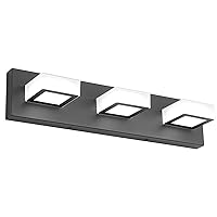 Ralbay LED Modern Black Bathroom Vanity Lights 3 Lights Acrylic Modern Black Bathroom Wall Lighting Fixtures