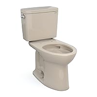 TOTO Drake Two-Piece Elongated 1.6 GPF TORNADO FLUSH Toilet with CEFIONTECT, Bone - CST776CSG#03