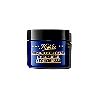 Kiehl's Midnight Recovery Omega Rich Botanical Night Cream, Overnight Renewing Face Moisturizer, Plumps & Replenishes Skin Barrier, with Omega Oils & Fatty Acids, Lavender Scent - 1.7 fl oz