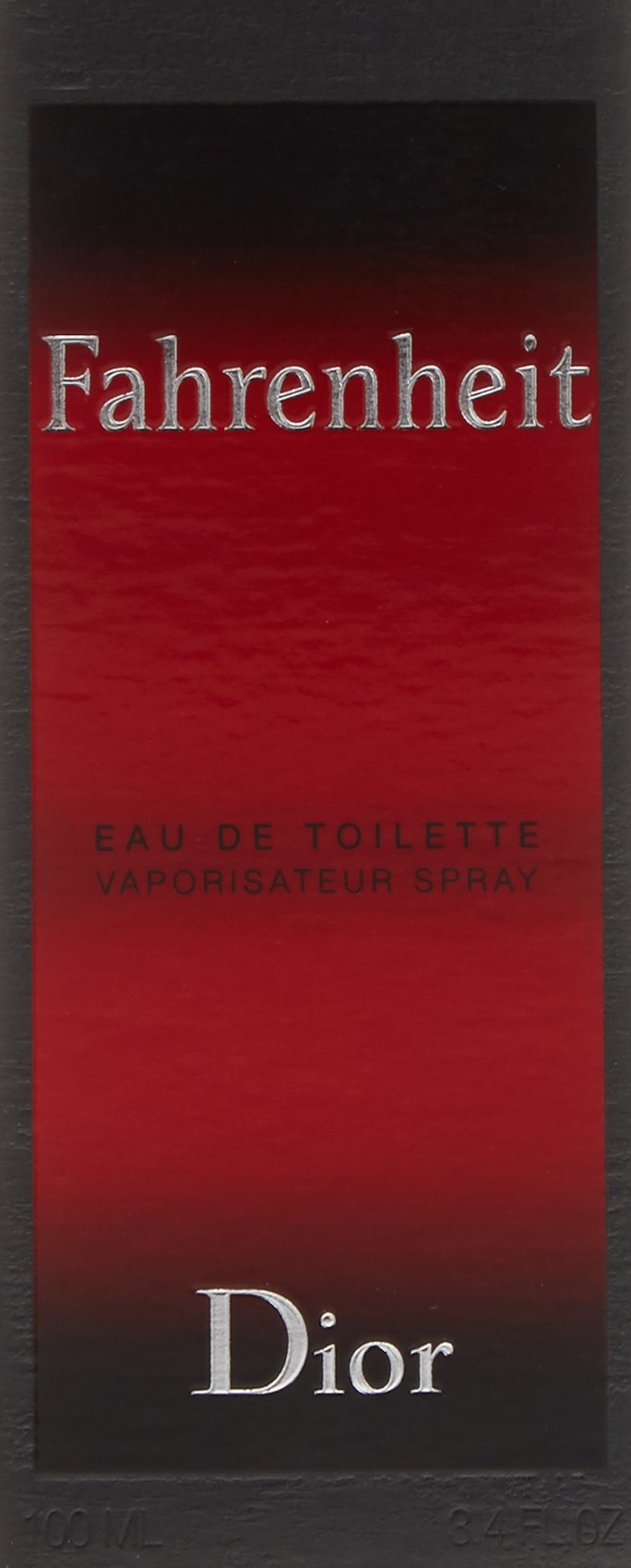 Fahrenheit By Christian Dior For Men. Eau De Toilette Spray Red, 3.4 Oz.