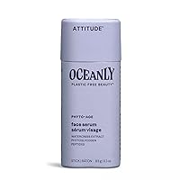 ATTITUDE Oceanly Face Serum Stick, EWG Verified, Plastic-free, Plant and Mineral-Based Ingredients, Vegan and Cruelty-free Beauty Products, PHYTO AGE, Unscented, 0.3 Ounce