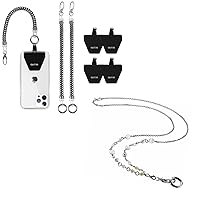 OUTXE Phone Lanyard Tether with 4 Patch- 2× Phone Tether, 4× Phone Patch, 2 Pack Necklace Lanyard