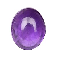 GEMHUB 100% Natural Violet Amethyst 10.50 Carat 100% Certified Violet Amethyst Oval Cabochon Shape Loose Gemstone for Ring & Jewellery EX-705