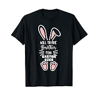 Kids trade brother for easter eggs boy easter outfit T-Shirt