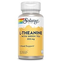L-Theanine 200mg w/Green Tea Leaf 100mg Relaxation, Stress, Mood & Focus Support w/Out Drowsiness Lab Verified 90 VegCaps