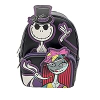 Loungefly Disney Nightmare Before Christmas Dapper Jack and Sally Cosplay Womens Double Strap Shoulder Bag Purse