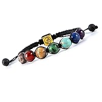 Bivei Chakra Bead Bracelets for Women - 8mm 7 Chakra Healing Bracelet With Real Stones Anxiety Meditation Yoga Gemstone Jewelry