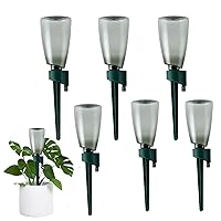 6Pcs Plant Waterer with 6Pcs 500ml Bottles Automatic Drip Irrigation Kits with Slow Release Control Valve for Plants Green Watering Cans