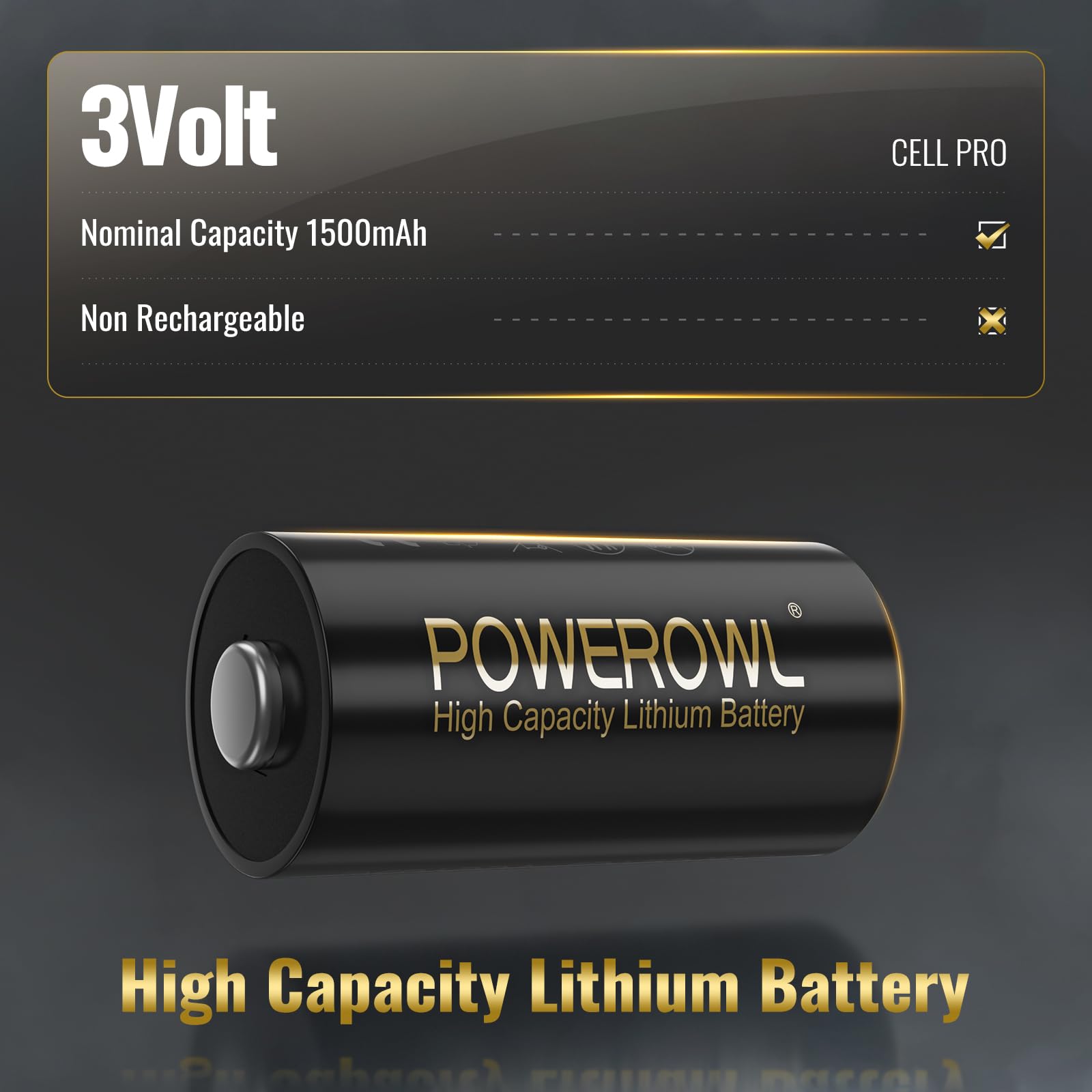POWEROWL High Capacity LR44 Batteries 40 Pack with CR123A 3V Lithium Battery