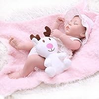 iCradle Reborn Baby Dolls Silicone Full Body Sleeping Girl Dolls Real Life 18 inches 45CM Newborn Preemie Waterproof Anatomically Correct Toys for Kids Gift Sets