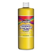 Washable Tempera Paint, Yellow, 32 oz Bottle (760096)