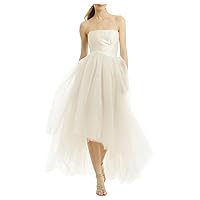 Sugar Coat Dress - Strapless Silk and Tulle Gown Ivory