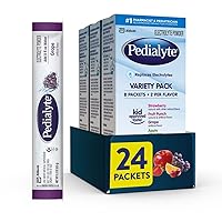 Pedialyte Electrolyte Powder Packets, Variety Pack, Hydration Drink, 8 Count (Pack of 3) Single-Serving Powder Packets