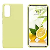 Case for Galaxy A72 5G,Ultra Slim Liquid Silicone Gel Rubber Full Body Protection Shockproof Anti-Scratch Phone Case for Samsung Galaxy A72 5G (Yellow)