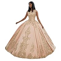 Dancing Queen Gowns Beaded Evening Formal Dress lace up lace Appliques Quinceanera Dresses with Straps