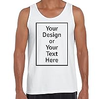 Personalized Tank Tops for Men - Custom Sleeveless Shirt - Gifts for Husband Dad - Front/Back Print