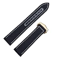 For Omega Strap Seamaster 300 AT150 Fabric Leather AQUA TERRA 150 Watchband Deployment Buckle 20mm 22mm Nylon Canvas Watch Band