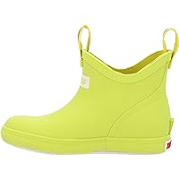 Xtratuf Ankle Deck Rain Boot, Neon Yellow, 5 US Unisex Big Kid