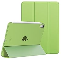 MoKo for iPad Air 11 Inch Case 2024/ iPad Air 5th Generation Case 2022/ iPad Air 4th Gen 2020, iPad Air Case with Translucent Hard Back Cover, Support Apple Pencil Pro/2nd/USB-C,Sharp Green