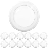 Sunco Lighting 12 Pack 5/6 LED Disk Lights Flush Mount Ceiling Light Fixture Recessed 6000K Daylight Deluxe, 15W, 1050LM, Dimmable Low Profile Surface Mount RoHS