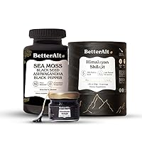 Sea Moss Capsules- Irish Sea Moss with Black Seed Oil & Pure Himalayan Shilajit Resin High Potency Gold Grade for Men & Women