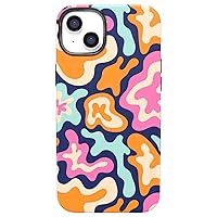 Casely iPhone 14 Plus Case | Compatible with MagSafe | Midnight Color Splash | Abstract Retro Phone Case