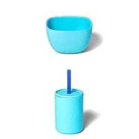 Avanchy La Petite Mini Silicone Bowl + Avanchy La Petite Mini Silicone Cup - Blue