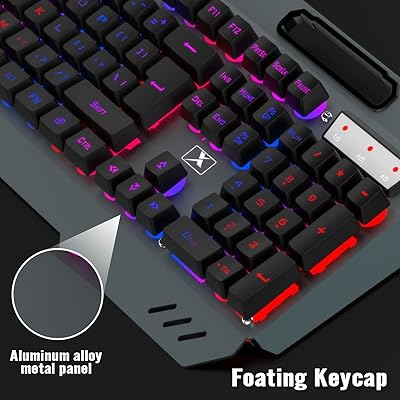 Rii RM400 Gaming Keyboard & Mouse Combo Bundle 7-Colors Backlit LED for  Mac/PC