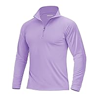 Boladeci Men's UPF 50+ Sun Shirts 1/4 Zip Long Sleeve SPF UV Protection Lightweight Quick Dry Quarter Zip Golf Shirts