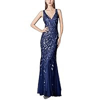 Female Evening Dress Sexy V-Neck Backless Sleeveless Embroidered Beaded Cocktail Dresses for Women