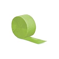 Club Pack of 12 Fresh Lime Green Crepe Paper Party Streamers 81'