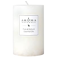 Holiday Essential Oil Vanilla & Peppermint Scented Pillar Candle, Cool Wish, 2.5 inch x 4 inch