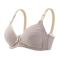 Women's Wire Front Closure Nursing Bra for Maternity and Breastfeeding Sports Bras Pack